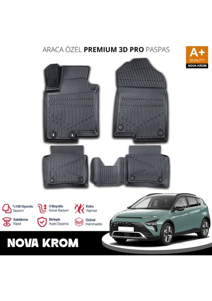 Hyundai Bayon 3D Pro Havuzlu Paspas 2021 Üzeri