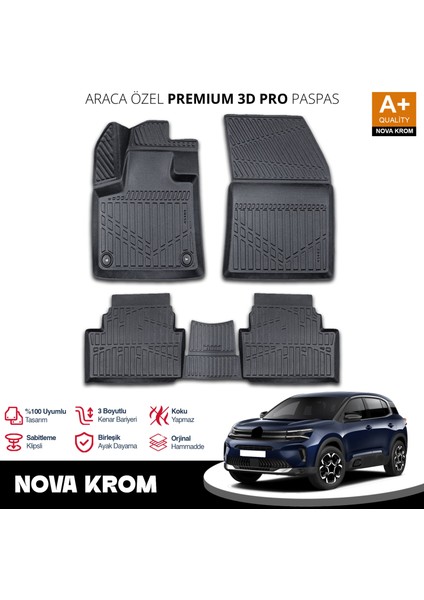 Citroen C5 Aircross 3D Pro Havuzlu Paspas 2017 Üzeri