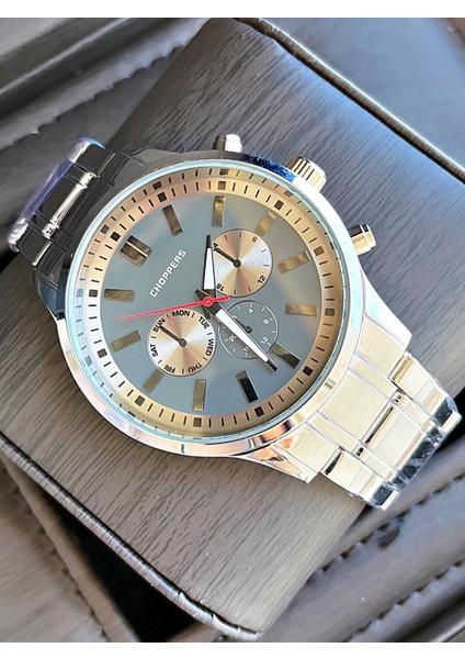 Özel Kutusunda Gümüş Renk Erkek Kol Saati fırsatları