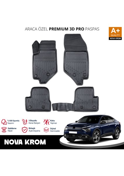 Citroen C4 3D Pro Havuzlu Paspas 2021 Üzeri