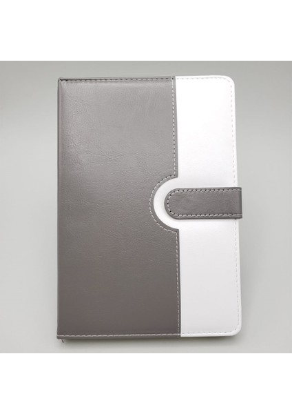 Tarihsiz Ajanda Defter Beyaz Gri Renk