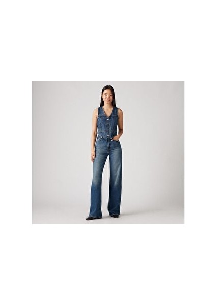 Ribcage Wide Leg Kadın Jean Pantolon - Polar Perimiter