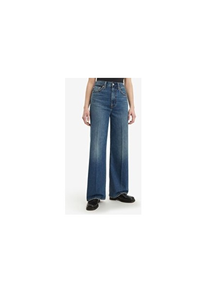 Ribcage Wide Leg Kadın Jean Pantolon - Polar Perimiter