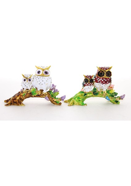 Swarovski Dal Üstünde 2'li Baykuş