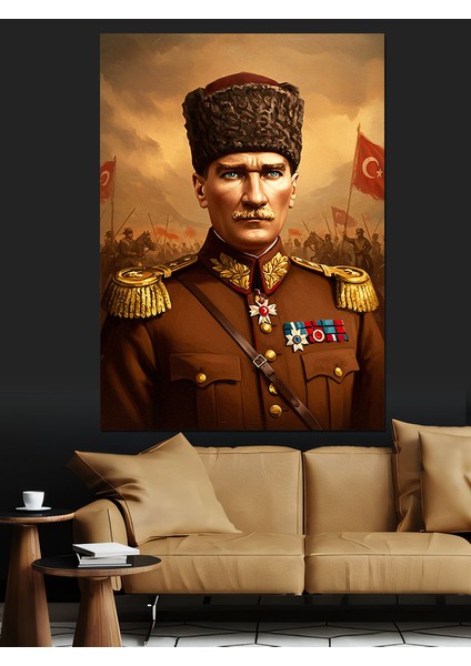 Mustafa Kemal Atatürk Dekoratif Kanvas - Mdf Ahşap Tablo modelleri