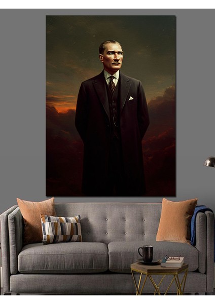 Mustafa Kemal Atatürk Dekoratif Kanvas - Mdf Ahşap Tablo
