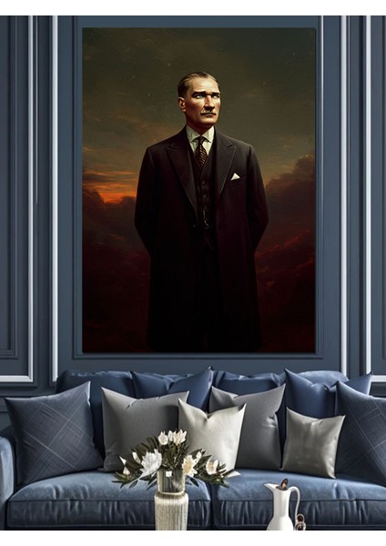 Mustafa Kemal Atatürk Dekoratif Kanvas - Mdf Ahşap Tablo fırsatları