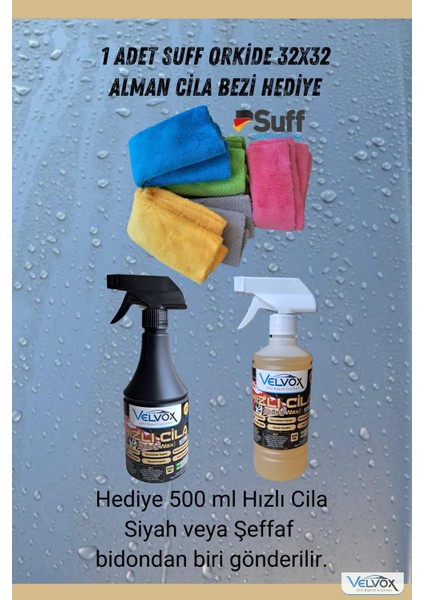 Hızlı Cila Seramik Katkılı 5 Lt + 500 ml ve Suff Cila Bezi Hediye, Hızlı Cila, Oto Cila, Quick Wax