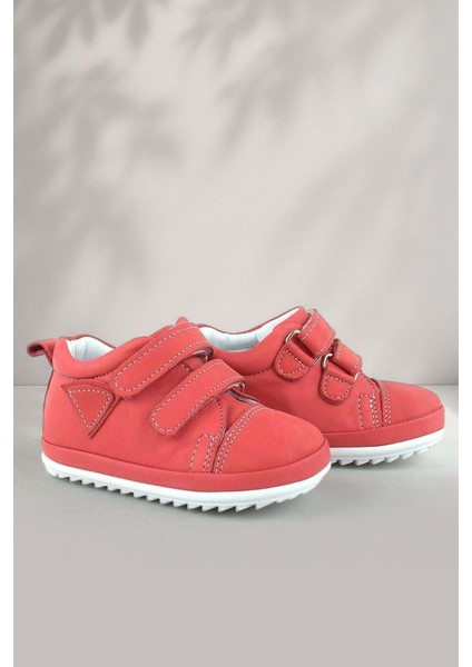 Scrat Hakiki Deri Kırmızı İlk Adım Ayakkabısı