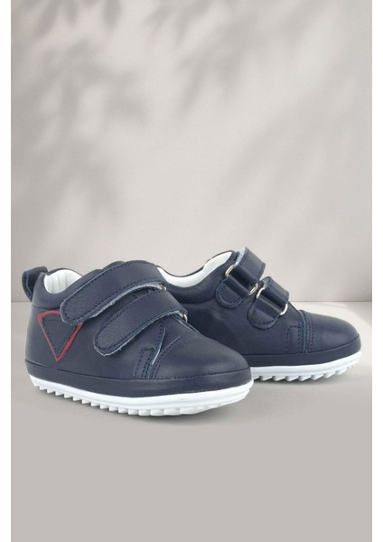 Scrat Hakiki Deri Lacivert İlk Adım Bebek Ayakkabı
