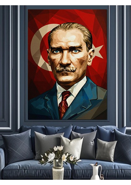 Mustafa Kemal Atatürk Dekoratif Kanvas - Mdf Ahşap Tablo fiyatları