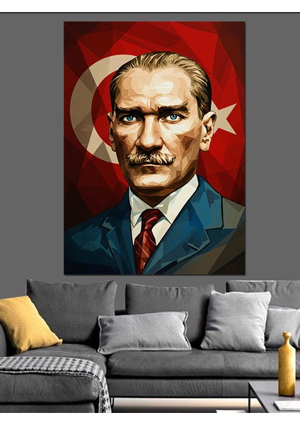 Mustafa Kemal Atatürk Dekoratif Kanvas - Mdf Ahşap Tablo modelleri