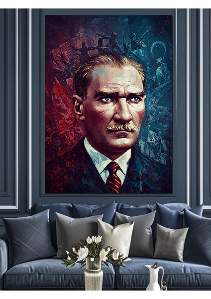 Mustafa Kemal Atatürk Dekoratif Kanvas - Mdf Ahşap Tablo fiyatları