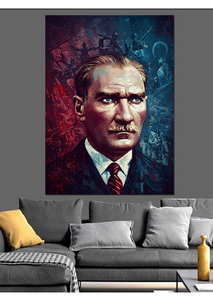 Mustafa Kemal Atatürk Dekoratif Kanvas - Mdf Ahşap Tablo modelleri