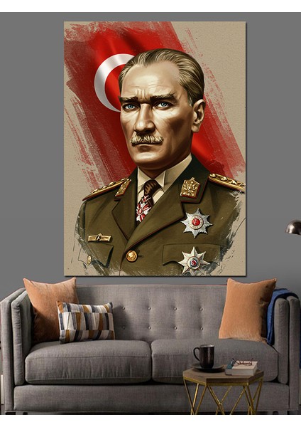 Mustafa Kemal Atatürk Dekoratif Kanvas - Mdf Ahşap Tablo fiyatları