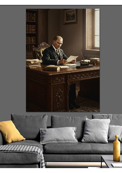 Mustafa Kemal Atatürk Dekoratif Kanvas - Mdf Ahşap Tablo fiyatları