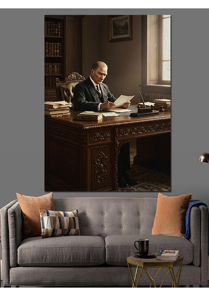 Mustafa Kemal Atatürk Dekoratif Kanvas - Mdf Ahşap Tablo modelleri