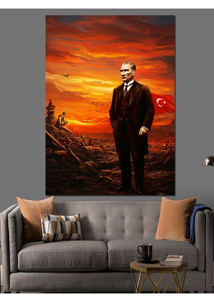 Mustafa Kemal Atatürk Dekoratif Kanvas - Mdf Ahşap Tablo fiyatları