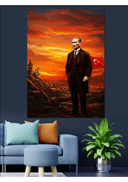 Mustafa Kemal Atatürk Dekoratif Kanvas - Mdf Ahşap Tablo modelleri