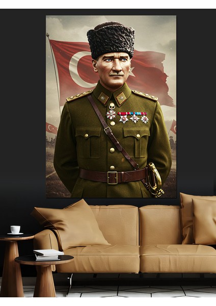 Mustafa Kemal Atatürk Dekoratif Kanvas - Mdf Ahşap Tablo fiyatları
