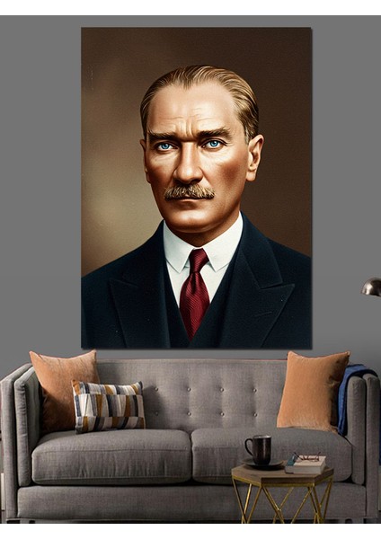 Mustafa Kemal Atatürk Dekoratif Kanvas - Mdf Ahşap Tablo fırsatları