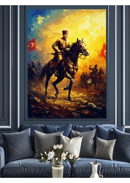 Mustafa Kemal Atatürk Dekoratif Kanvas - Mdf Ahşap Tablo fiyatları