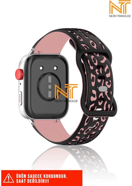 Huawei Watch Fit 3 / Fit 4 / Fit 4 Pro Uyumlu Leopar Desenli Silikon Kordon / Strap