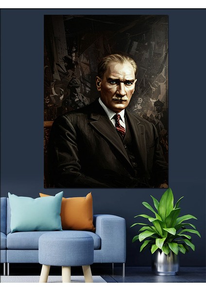 Mustafa Kemal Atatürk Dekoratif Kanvas - Mdf Ahşap Tablo fırsatları