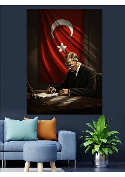 Mustafa Kemal Atatürk Dekoratif Kanvas - Mdf Ahşap Tablo modelleri