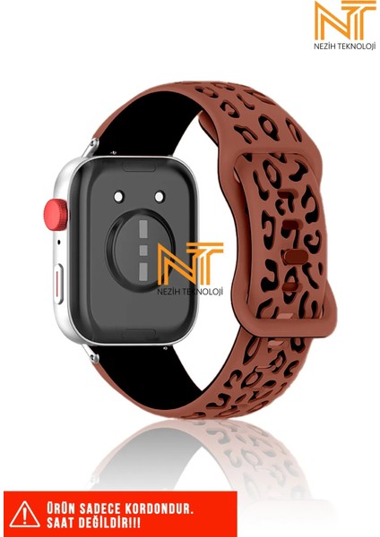 Huawei Watch Fit 3 / Fit 4 / Fit 4 Pro Uyumlu Leopar Desenli Silikon Kordon / Strap