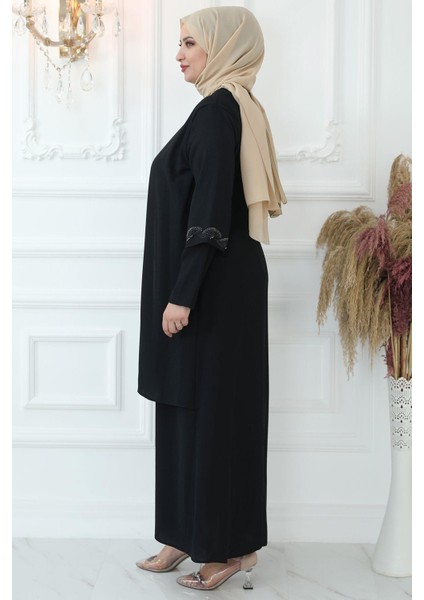 Kristal Taşlı Abiye Siyah ISR832 modelleri