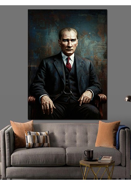 Mustafa Kemal Atatürk Dekoratif Kanvas - Mdf Ahşap Tablo