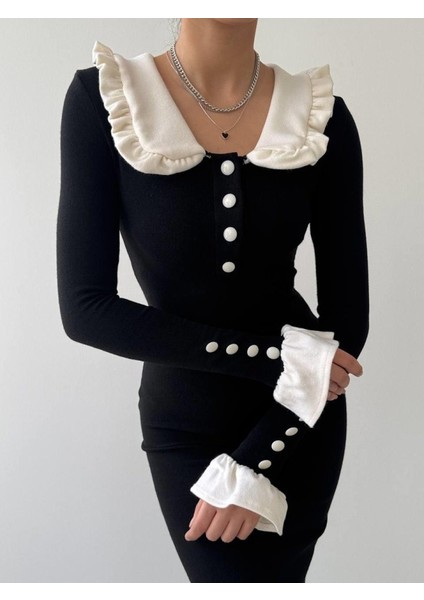 Sura Bebe Yaka Elbise indirimleri