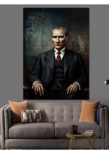 Mustafa Kemal Atatürk Dekoratif Kanvas - Mdf Ahşap Tablo modelleri