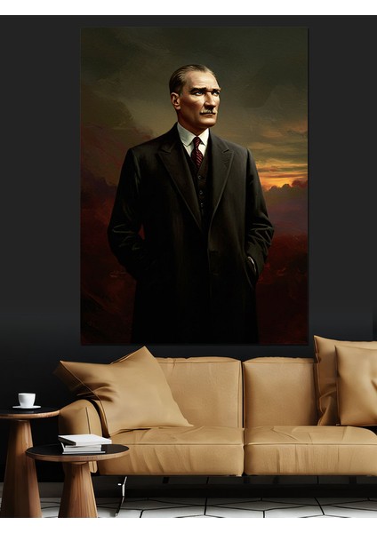 Mustafa Kemal Atatürk Dekoratif Kanvas - Mdf Ahşap Tablo fırsatları