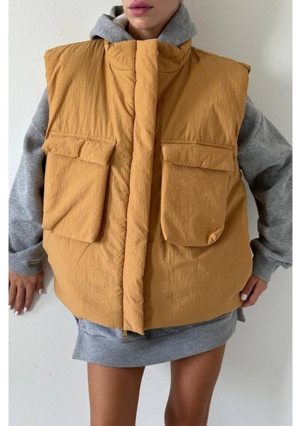 Camel Cepli Şişme Yelek
