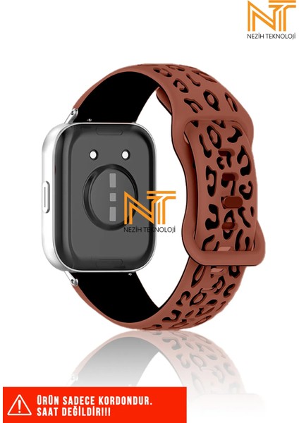 Huawei Watch Fit 2 Uyumlu Leopar Desenli Silikon Kordon