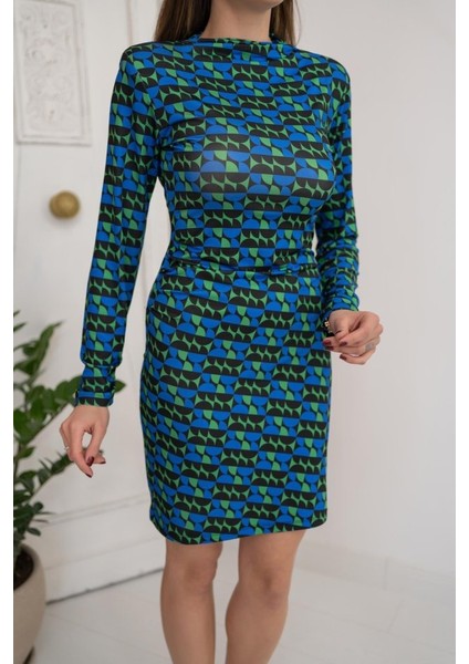 Desenli Pilise Desenli Elbise modelleri