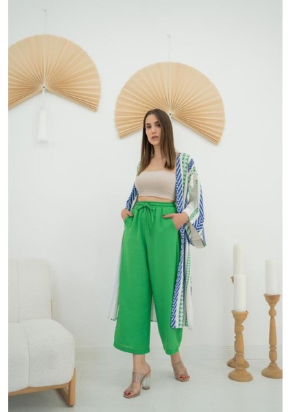 Yeşil Keten Pantolon
