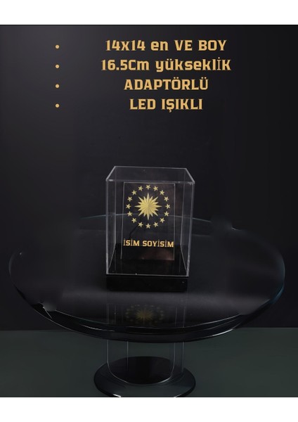 Makam Odalarına Isme Özel LED Işıklı Tasarım Kutu