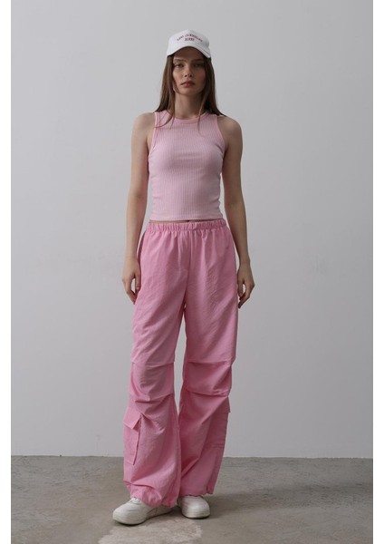 Paraşüt Cargo Pantolon - Pembe