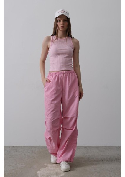 Paraşüt Cargo Pantolon - Pembe