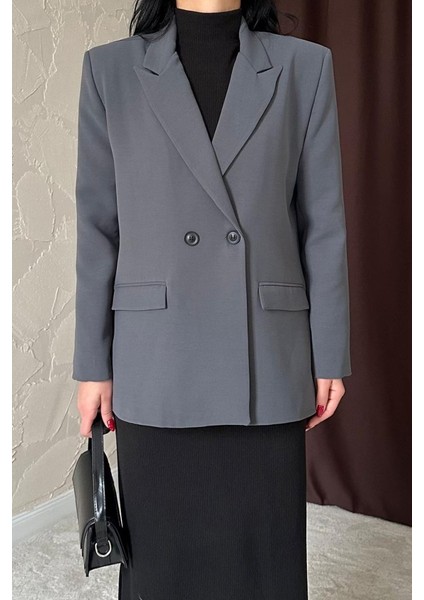 Füme Blazer Ceket