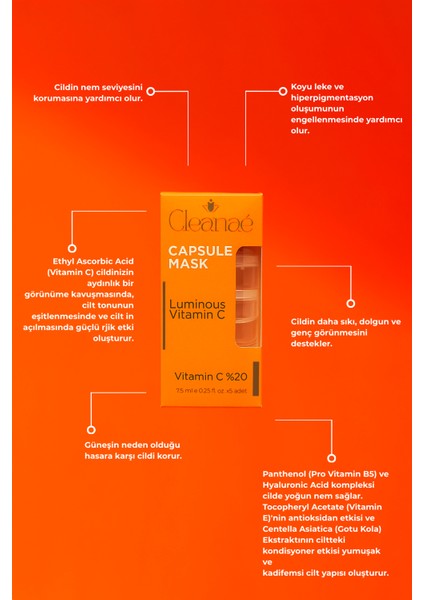 Cleanaé Luminous Vitamin C Kapsül Maske