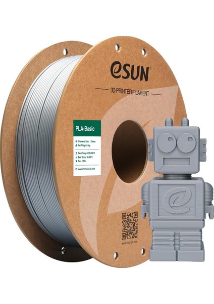 Basic Pla Gümüş Filament 1,75MM 1 kg