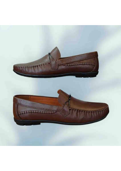 Hakiki Deri Babet El Saraçlı Yumuşak Terletmez Babalar Günü Özel Ayakkabı