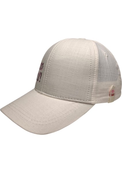 Spteks Kitti 4-8 Yaş Kız Çocuk Krem Renk Baskı Figürlü Yazlık Şapka fırsatları