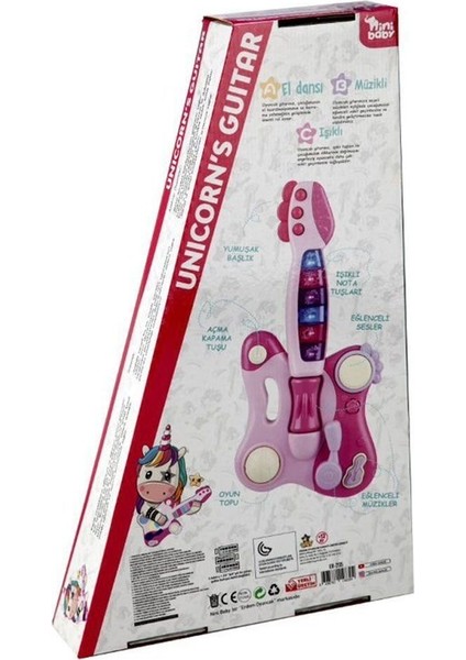 ER-205 Nini Baby Gitar Unicorn Işıklı Sesli Müzikli