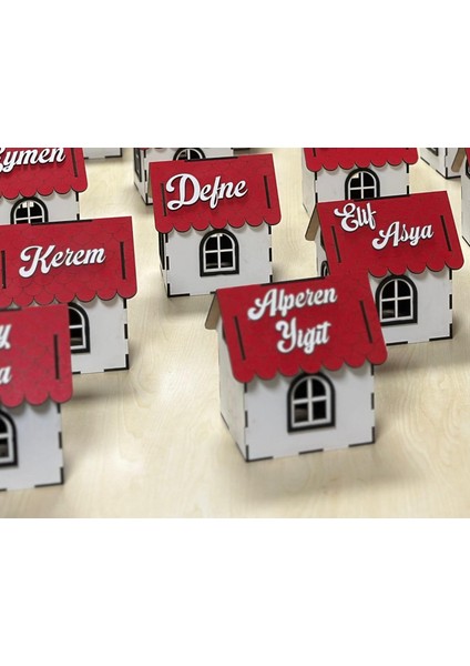 Ahşap Kırmızıçatılı Ev Kumbara