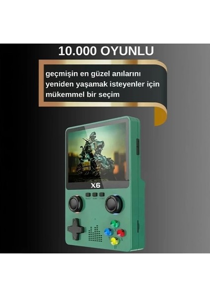 Oyun Konsolu Yeninesil El Atarisi 10.000 Adet Nostalji Oyun 3.5inç Ipsekran Mp3/mp4/video Gamepad